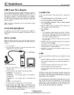 Preview for 1 page of Radio Shack USB Game Port Adapter Owner'S Manual