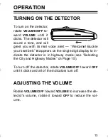 Preview for 13 page of Radio Shack VG-2 Guard Owner'S Manual