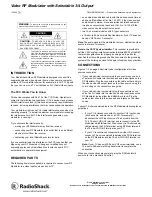 Radio Shack Video RF Modulator Owner'S Manual preview