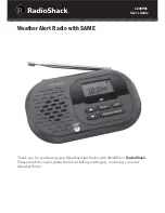 Radio Shack Weather Alert Radio User Manual preview