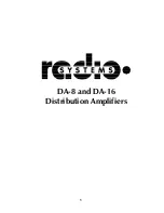 Radio Systems DA-16 Manual предпросмотр