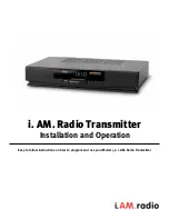 Preview for 1 page of Radio Systems i.AM.Radio Transmitter Installation And Operation Manual