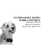 Radio Systems ULTRALIGHT SONICBARK CONTROL Operation Manual preview