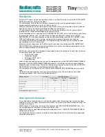 Preview for 39 page of Radiocrafts Tinymesh RC11 -TM Series Manual