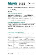 Preview for 52 page of Radiocrafts Tinymesh RC11 -TM Series Manual