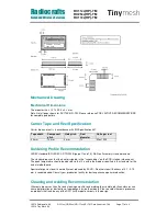 Preview for 71 page of Radiocrafts Tinymesh RC11 -TM Series Manual