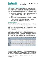 Preview for 79 page of Radiocrafts Tinymesh RC11 -TM Series Manual