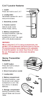 Предварительный просмотр 2 страницы Radiodetection C.A.T User Manual