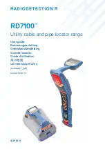 Radiodetection RD7100 User Manual preview
