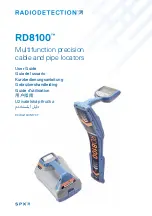 Radiodetection SPX RD8100 User Manual preview