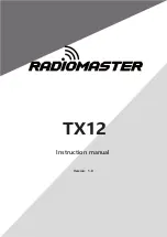 RadioMaster TX12 Instruction Manual preview