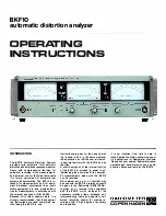 RADIOMETER BKF10 Operating Instructions Manual preview