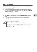 Preview for 31 page of Radionette Explorer REXE7BL15E Instruction Manual