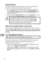 Предварительный просмотр 112 страницы Radionette Explorer REXE7WH15E Instruction Manual