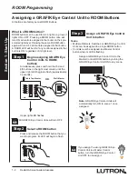 Предварительный просмотр 6 страницы radioRA GRAFIK Eye RA-GRXI Setup Manual Addendum