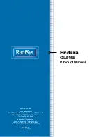 Предварительный просмотр 1 страницы RadiSys Endura GL815E Product Manual