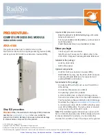 Preview for 2 page of RadiSys PROMENTUM ATCA-4500 Installation Manual