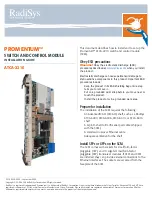 Preview for 1 page of RadiSys RadiSys ATCA-2210 Installation Manual