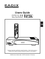 Radix Epsilon 1 FTA User Manual предпросмотр