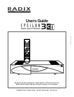 Предварительный просмотр 1 страницы Radix EPSILON 3 ci User Manual