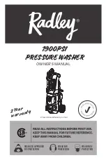 RADLEY 1900PSI Owner'S Manual preview