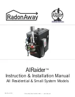 Предварительный просмотр 1 страницы RadonAway AIRaider 433-S50 Instruction & Installation Manual