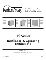 Preview for 1 page of RadonAway HS Series Installation & Operating Instructions Manual