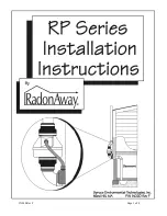 Preview for 1 page of RadonAway RP SERIES Installation Instructions Manual