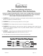 Preview for 2 page of RadonAway RP SERIES Installation Instructions Manual