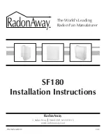 Предварительный просмотр 1 страницы RadonAway SF180 Installation Instructions Manual