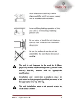 Preview for 9 page of RadonTec 50-012 Manual