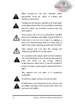 Предварительный просмотр 16 страницы RadonTec ALPHAEX 150 Manual