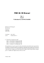 Radstone PME 68-1B Manual preview
