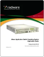 Preview for 1 page of Radware Alteon Application Manual