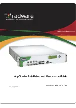 Radware AppDirector OnDemand Switch VL Installation And Maintenance Manual предпросмотр