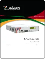 Preview for 1 page of Radware DefensePro 6.02 User Manual