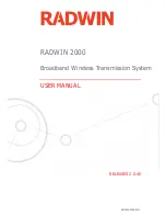 Radwin 2000 User Manual preview