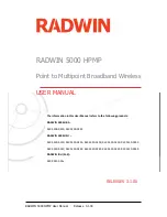 Radwin RW-5200-0250 User Manual preview