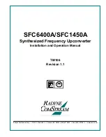 Radyne ComStream SFC1450A Installation And Operation Manual preview