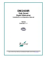 Radyne DM240XR Installation And Operation Manual preview