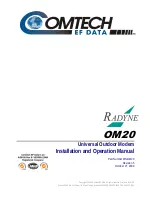 Предварительный просмотр 3 страницы Radyne OM20 Installation And Operation Manual