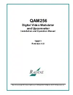 Radyne QAM256 Installation And Operation Manual preview