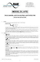 Rae DL-ATG Operating Instructions предпросмотр