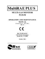 Предварительный просмотр 1 страницы Rae MultiRAE PLUS PGM-50 Operation And Maintenance Manual