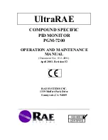 Rae UltraRAE PGM-7200 Operation And Maintenance Manual preview