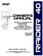 Raider Outboards R40ES-002 Owner'S Manual preview