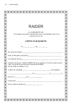 Preview for 82 page of Raider 013137 User Manual