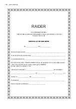 Предварительный просмотр 104 страницы Raider 030150 User Manual