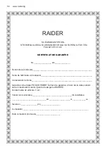 Preview for 56 page of Raider 089922 User Manual