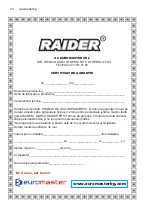 Предварительный просмотр 40 страницы Raider PRO RDP-SDWCH20 solo User Manual